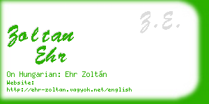 zoltan ehr business card